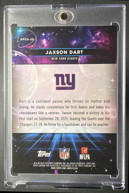 2025 Topps Cosmic Chrome Jaxson Dart #PPSU-JD Planetary Pursuit Sun RC