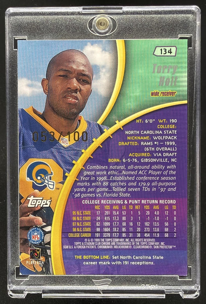 1999 Topps Stadium Club Chrome Torry Holt #134 RC /100
