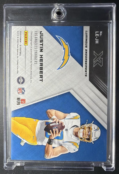 2020 Panini XR Justin Herbert #LE-JH Luminous Endorsements /15 RC Auto
