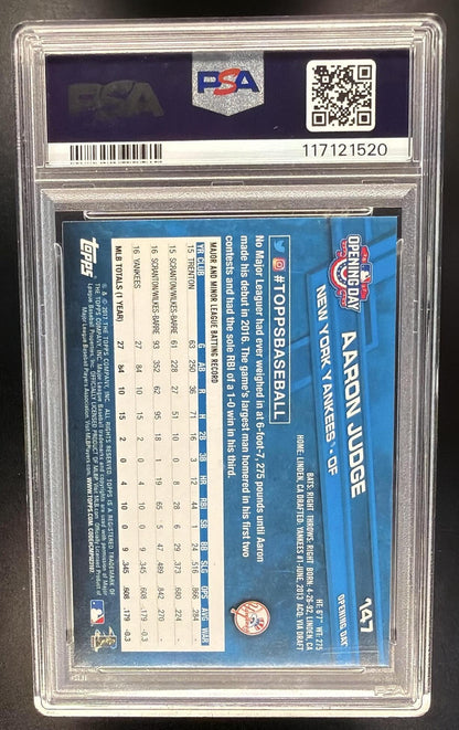 2017 Topps Opening Day Aaron Judge #147 RC PSA 9