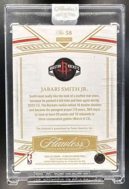 2022-23 Panini Flawless Jabari Smith Jr. #58 13/20 RC