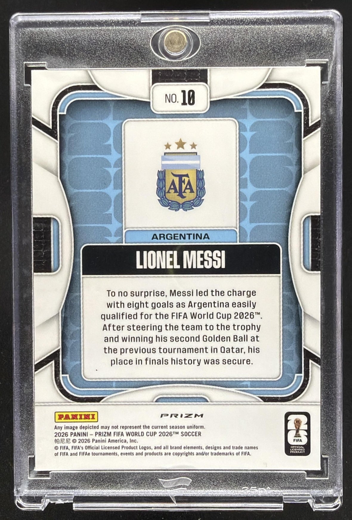 2026 Panini Prizm World Cup Lionel Messi #10 Silver