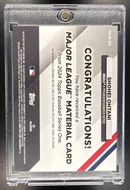 2024 Topps Shohei Ohtani #MLM-SO Major League Material Relics Patch