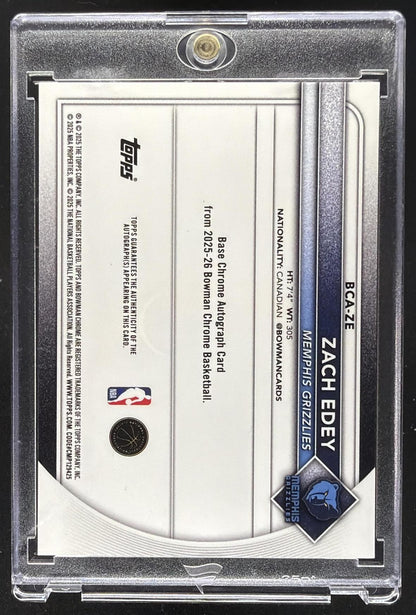 2025-26 Bowman Zach Edey #BCA-ZE Chrome Auto Red Sapphire /5