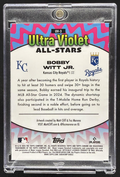 2025 Topps Chrome Bobby Witt Jr. #UV-3 Ultraviolet All-Stars