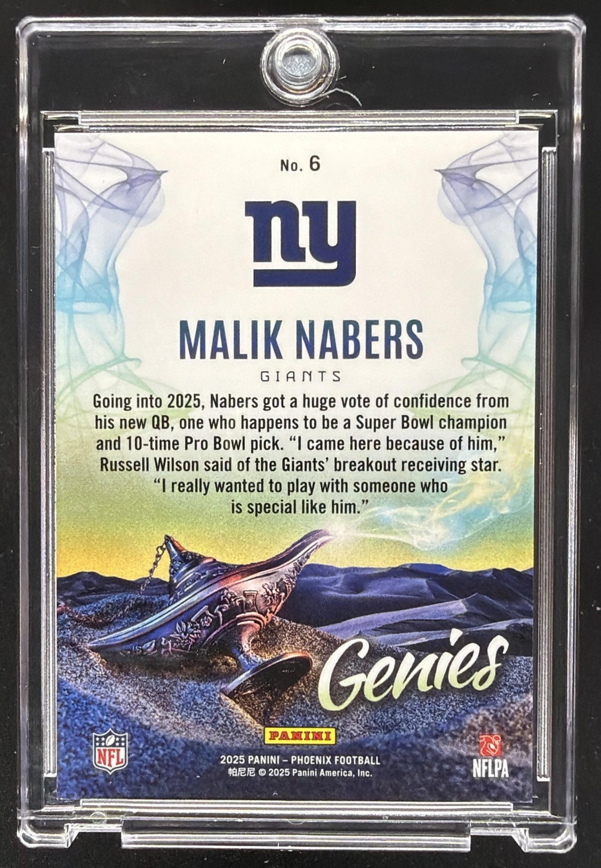 2025 Panini Phoenix Malik Nabers #6 Genies