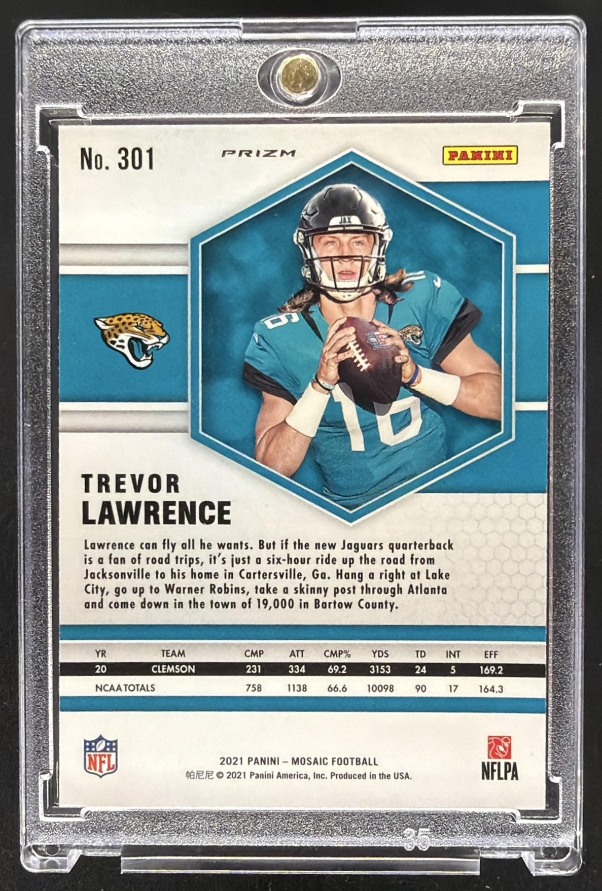 2021 Panini Mosaic Trevor Lawrence #301 Honeycomb Prizm RC