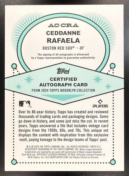 2024 Topps Brooklyn Collection Ceddanne Rafaela #AC-CRA Auto 79/99 RC