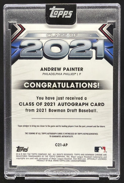 2021 Bowman Draft Andrew Painter #C21-AP Class of Auto Gold Refractor 45/50