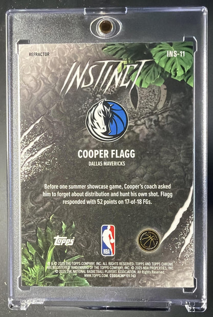 2025-26 Topps Chrome Cooper Flagg #INS-11 Instinct Refractor RC