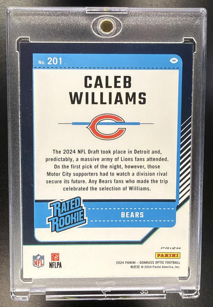 2024 Panini Donruss Optic Caleb Williams #201 Holo Rookie