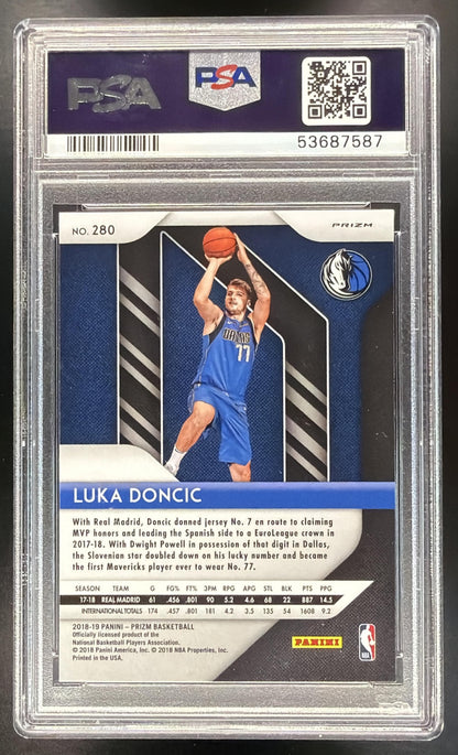 2018-19 Panini Prizm Luka Doncic #280 Prizm Silver RC PSA 9