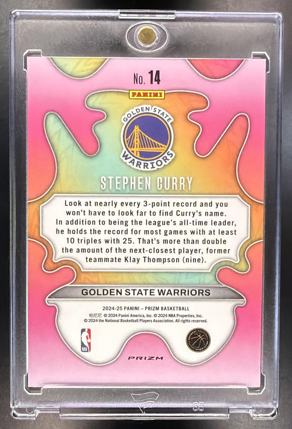 2024-25 Panini Prizm Stephen Curry #14 Groovy SP