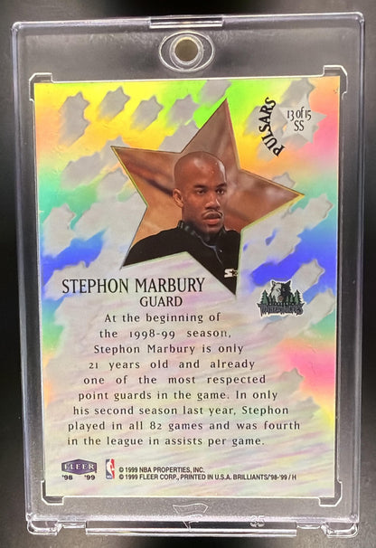 1998-99 Fleer Brilliants Stephon Marbury #13 SS Shining Stars Pulsars