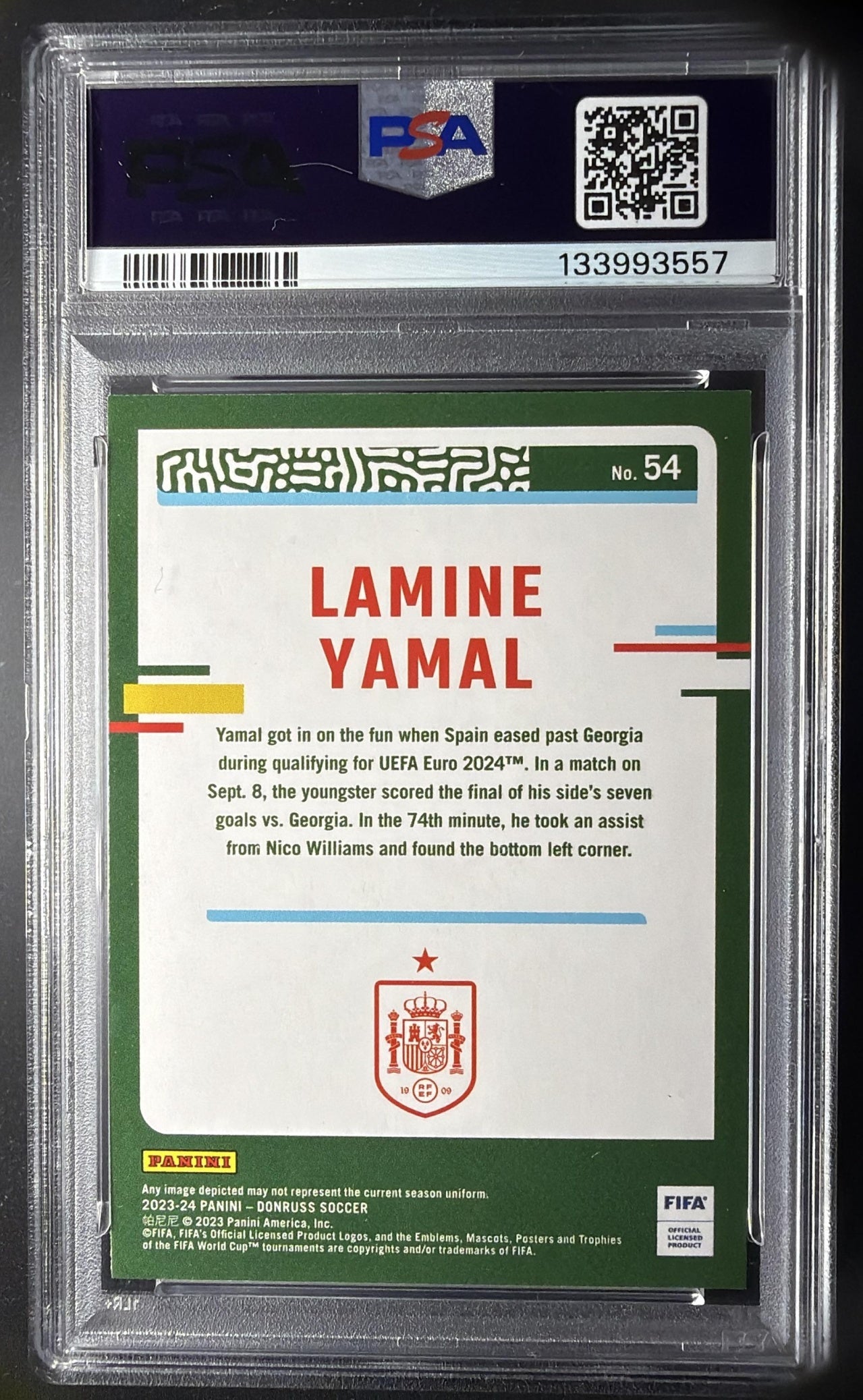 2023-24 Panini Donruss Lamine Yamal #54 Silver RC PSA 9