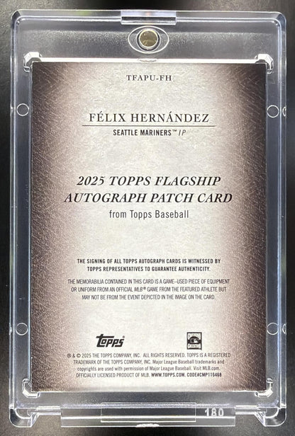 2025 Topps Update Felix Hernandez #TFAPU-FH Auto Patch 22/50