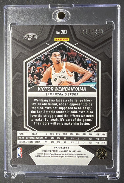2024 Panini Mosaic Victor Wembanyama #288 Red Seismic Mosaic /299 City Edition