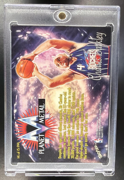 1997-98 Skybox Metal Universe Charles Barkley #14 PM Planet