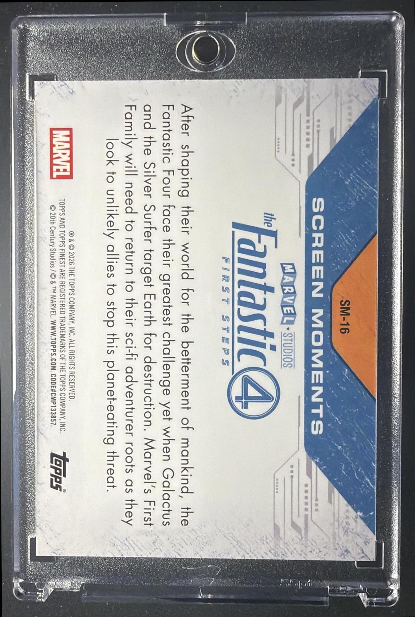 2026 Topps Marvel Finest The Fantastic Four 65th Ann. Science #SM-16 Screen Moments Black Refractor /10