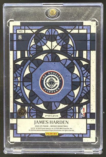 2024-25 Panini Mosaic James Harden #8 Stained Glass