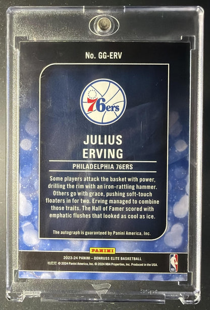 2023-24 Panini Donruss Elite Julius Erving #GG-ERV GenreGraphs Auto