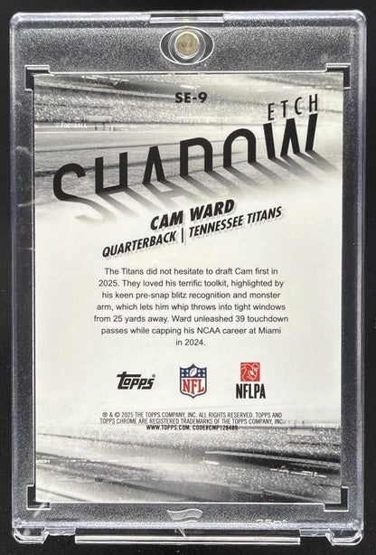 2025 Topps Chrome Cam Ward #SE-9 Shadow Etch SP RC