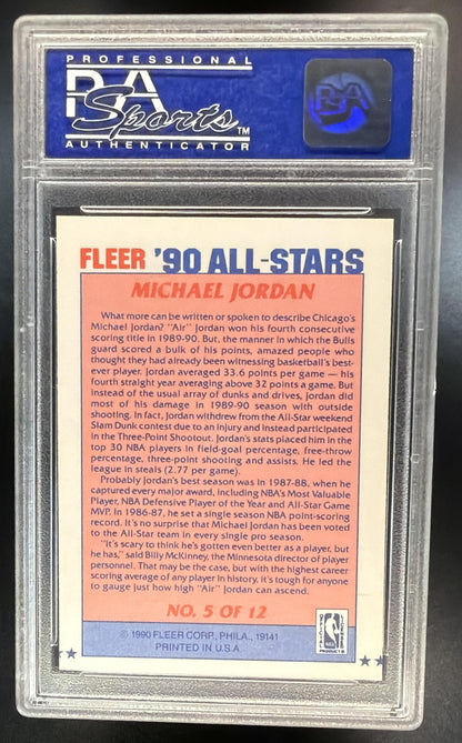 1990-91 Fleer Michael Jordan #5 All Stars PSA 8