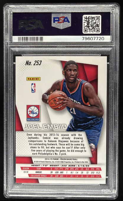 2014-15 Panini Prizm Joel Embiid #253 RC PSA 10