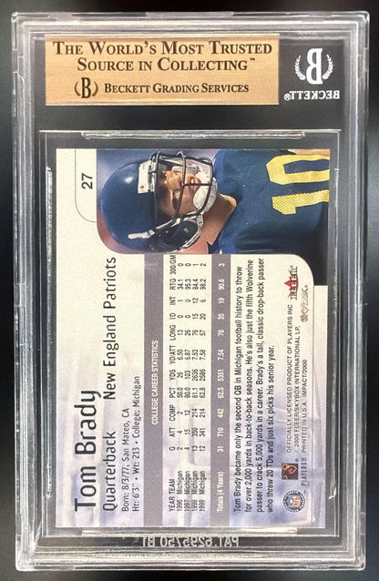2000 Skybox Impact Tom Brady #27 RC BGS 9.5