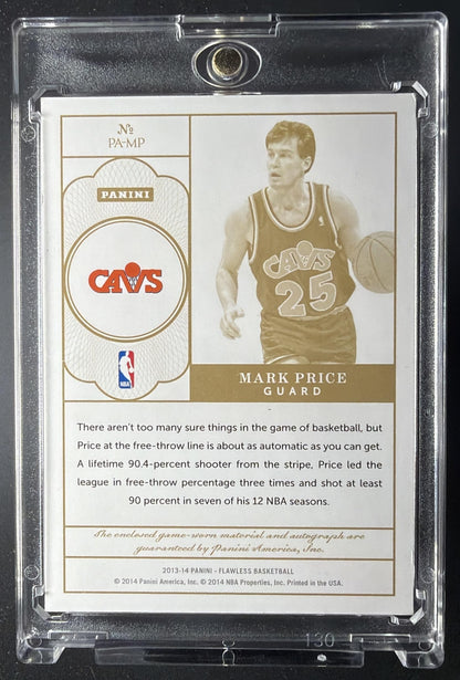 2013-14 Panini Flawless Mark Price #PA-MP Patch Auto Ruby 10/15