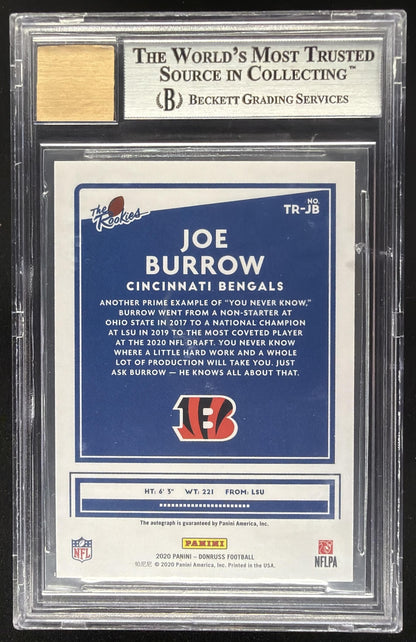 2020 Panini Donruss Joe Burrow #TR-JB The Rookies Auto /99 RC BGS 9