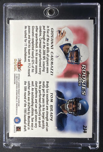2000 Skybox Dominion Giovanni Carmazzi Tom Brady #234 RC Rookie