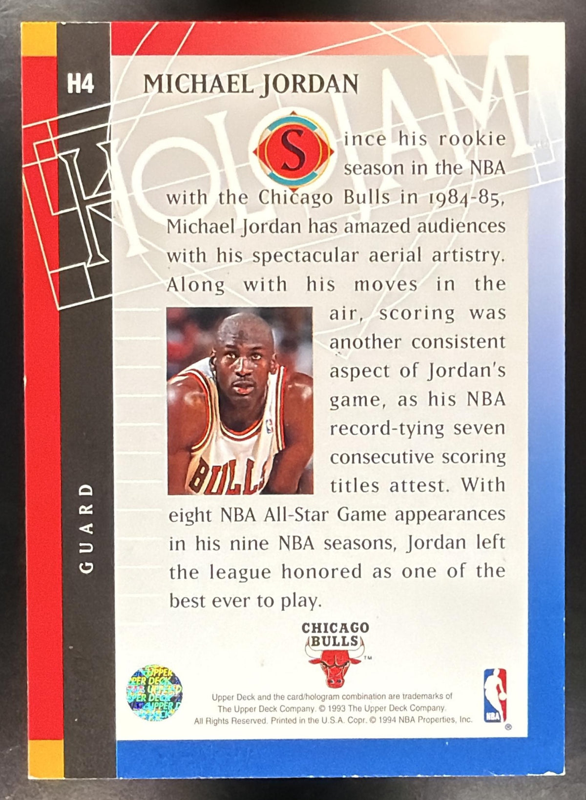 1993-94 Upper Deck Holojam Michael Jordan #H4