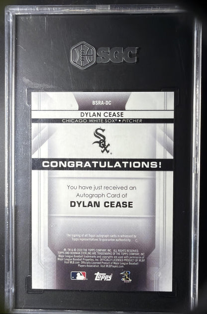 2020 Bowman Sterling Dylan Cease #BSRA-DC Rookie Auto Gold 17/50 RC SGC 10
