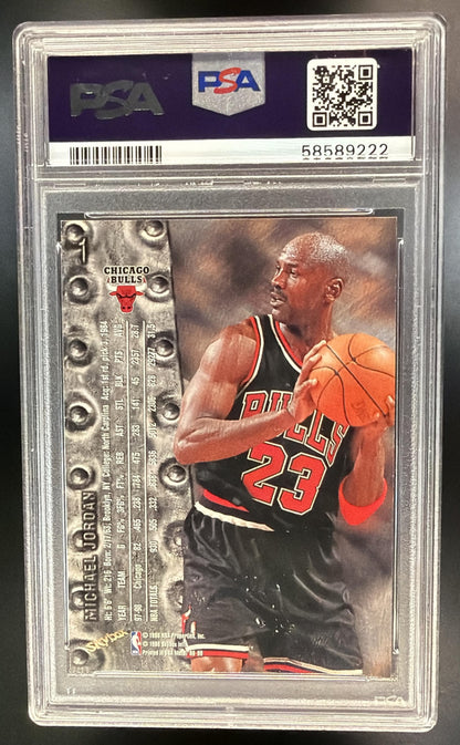 1998-99 Skybox Metal Universe Michael Jordan #1 PSA 7