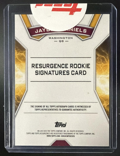 2024 Topps Resurgence Jayden Daniels #RRS-JD Rookie Signature RC Auto /199