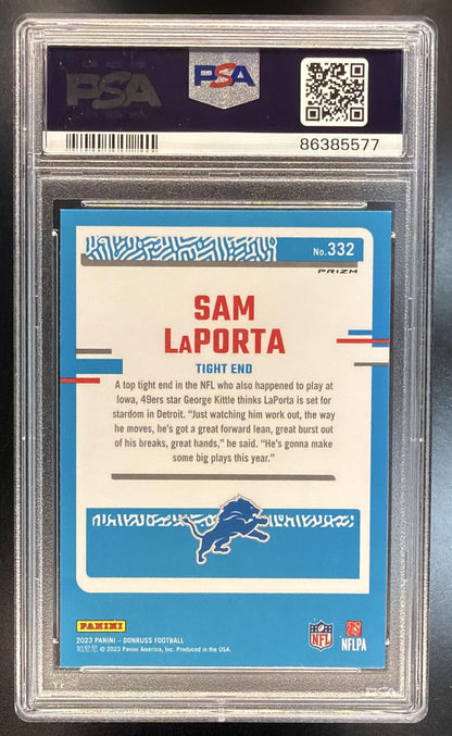 2023 Panini Donruss Sam LaPorta #322 Optic Preview Blue Scope RC