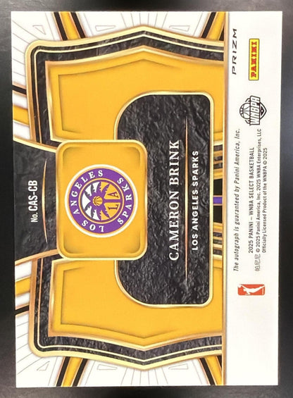 2025 Panini WNBA Select Cameron Brink #CAS-CB Courtside Action Signatures RC Auto