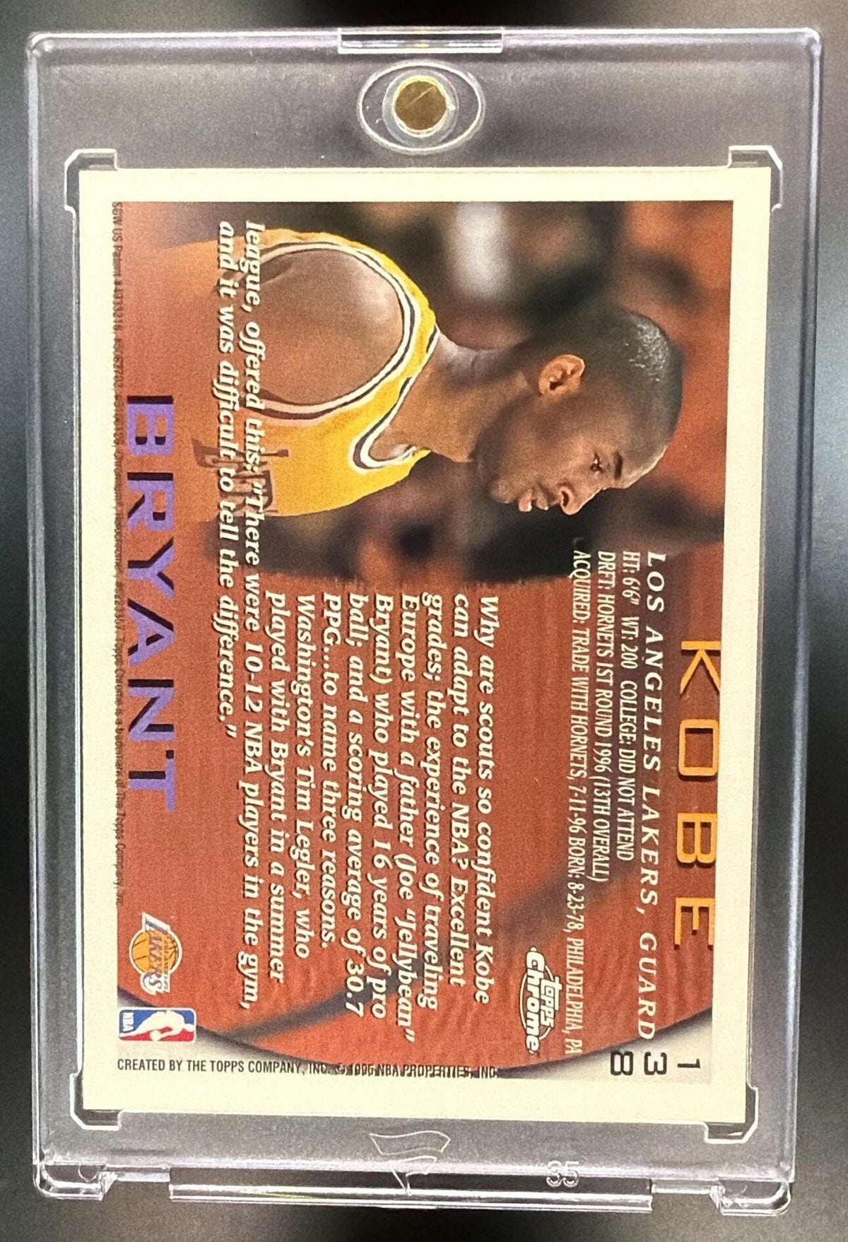 1996-97 Topps Chrome Kobe Bryant #138 RC