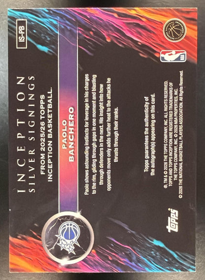 2025 Topps Inception Paolo Banchero #IS-PB Silver Signings Auto Gold Electricity 4/50