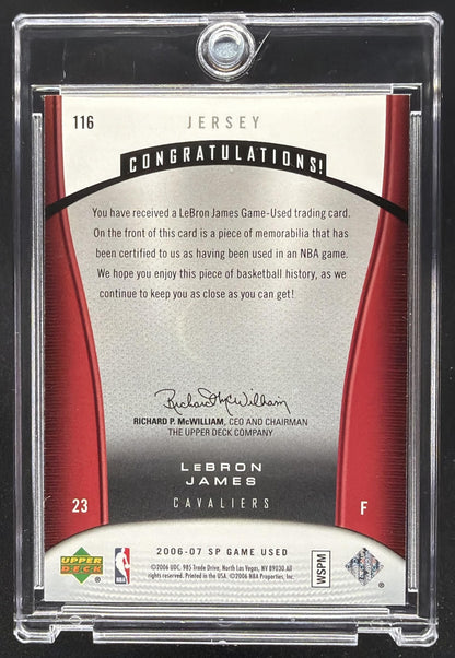 2006-07 SP Game Used LeBron James #116 Authentic Fabric Patch