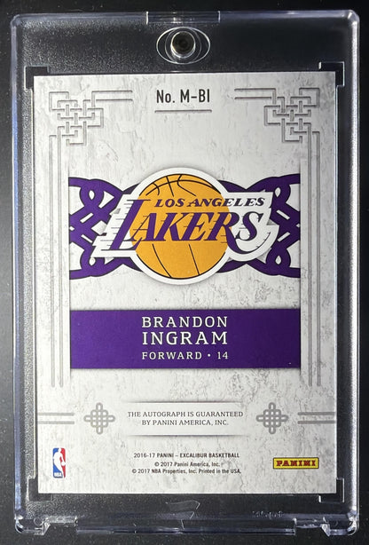 2016-17 Panini Excalibur Brandon Ingram #M-BI Manuscripts 1/1 RC Auto