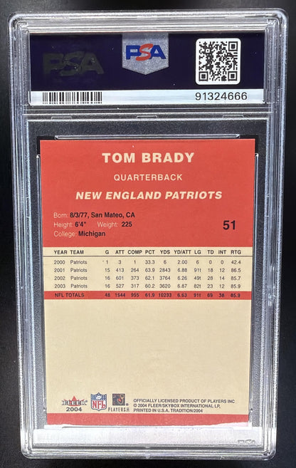 2004 Fleer Tradition Tom Brady #51 PSA 9