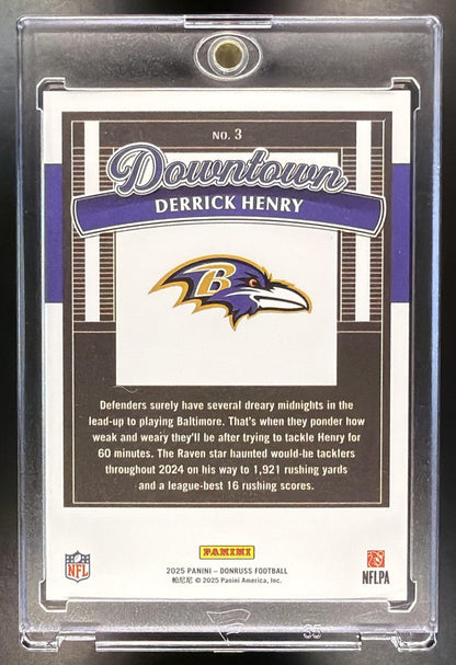 2025 Panini Donruss Derrick Henry #3 Downtown SP Ravens