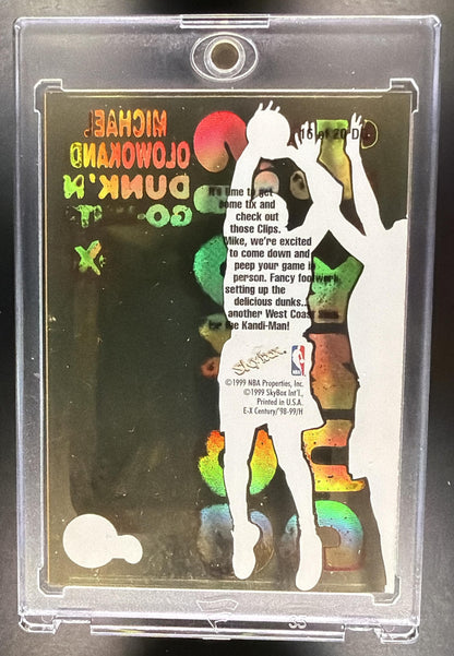1998-99 Skybox x E-X Century Michael Olowokandi #16DG Dunk'N Go Nuts RC
