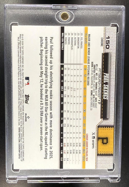2026 Topps Chrome Paul Skenes #150 Image Variation Sapphire