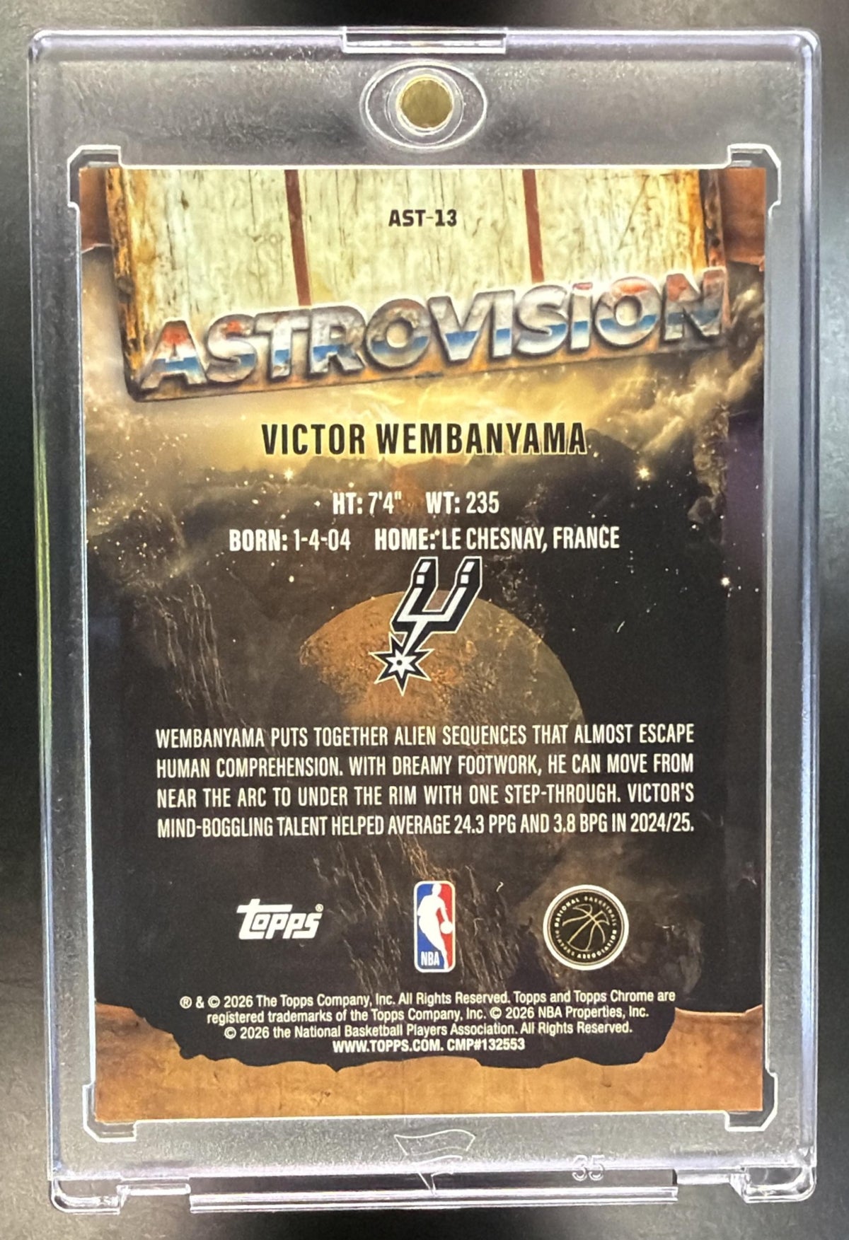 2025-26 Topps Chrome x Cactus Jack Victor Wembanyama #AST-13 Astrovision