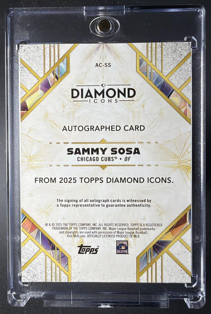 2025 Topps Diamond Icons Sammy Sosa #AC-SS Auto Black 7/10