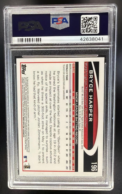 2012 Topps Chrome Bryce Harper #196b RC PSA 9
