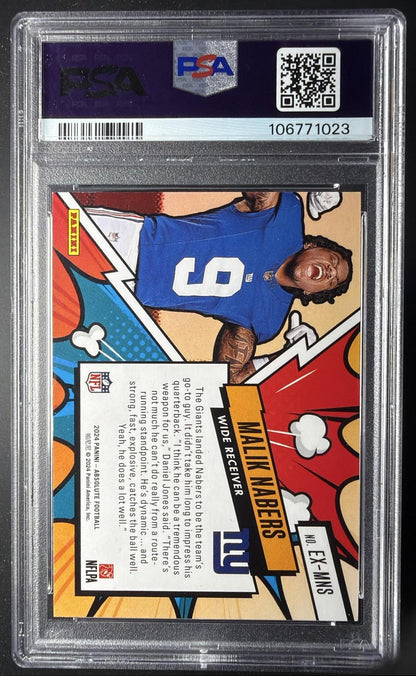 2024 Panini Absolute Malik Nabers #EX-MNS Explosive RC PSA 9